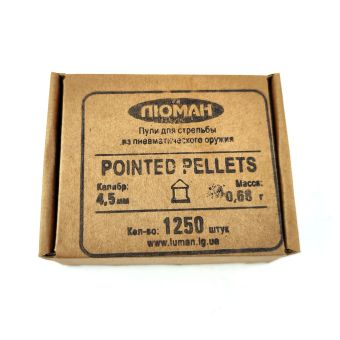 Пули Люман Pointed pellets (1250 шт) острая головка, 0,68 гр в Москве фото