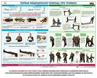 Плакат Первая доврачебная медицинская помощь (6 листов) в Москве фото