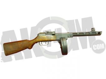 Пистолет-пулемет ППШ-41 действующая СТРЕЛЯЮЩАЯ МОДЕЛЬ, 1:4 в ореховом футляре в Москве фото